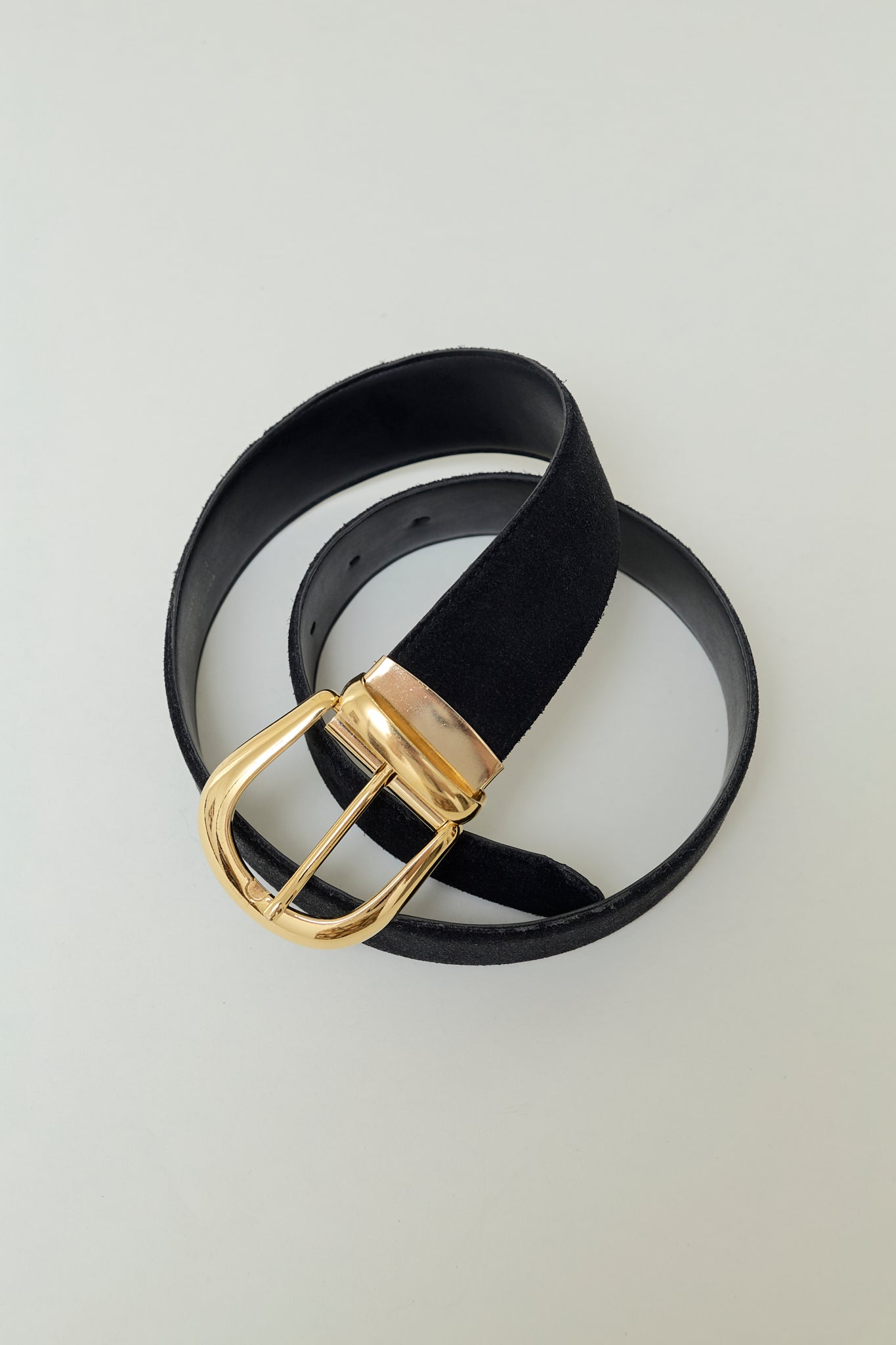 Suede leather belt