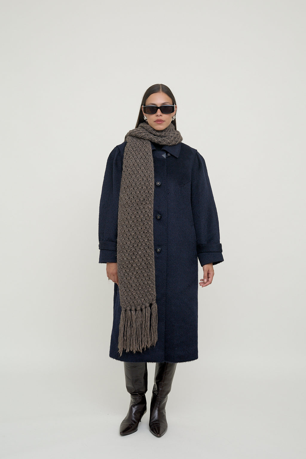 Chunky knit winter scarf