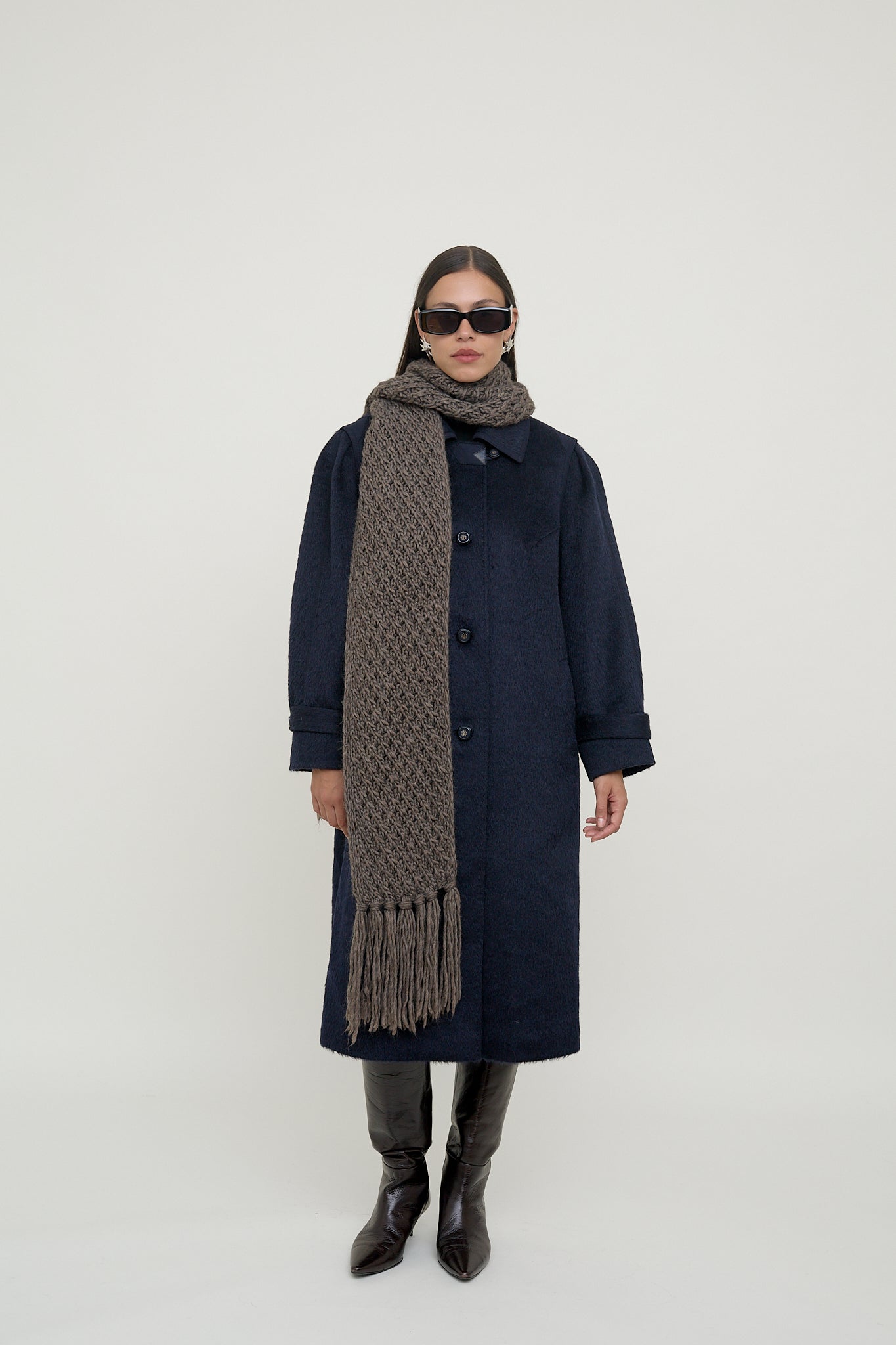 Chunky knit winter scarf