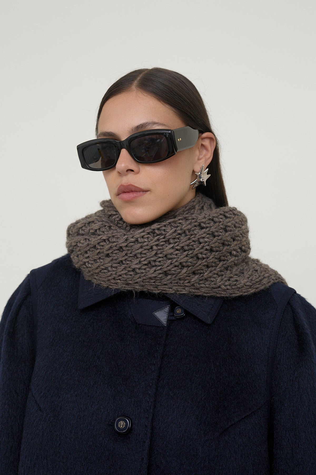 Chunky knit winter scarf