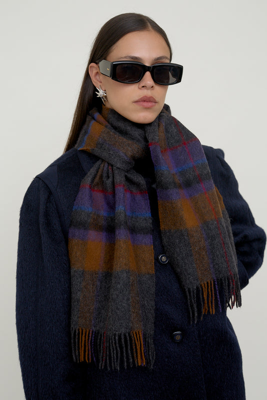 Vintage checkered scarf