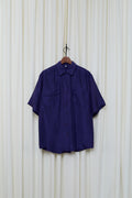 Cobalt silk shirt