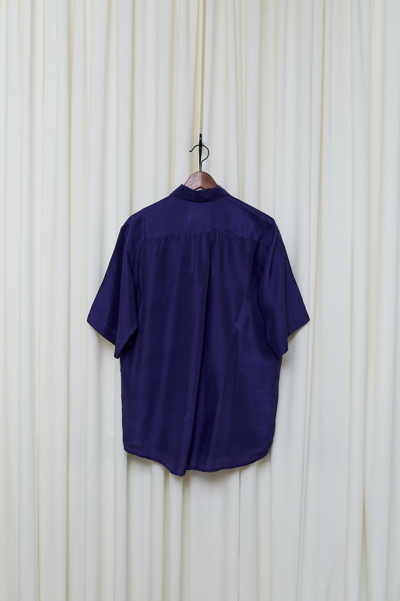 Cobalt silk shirt