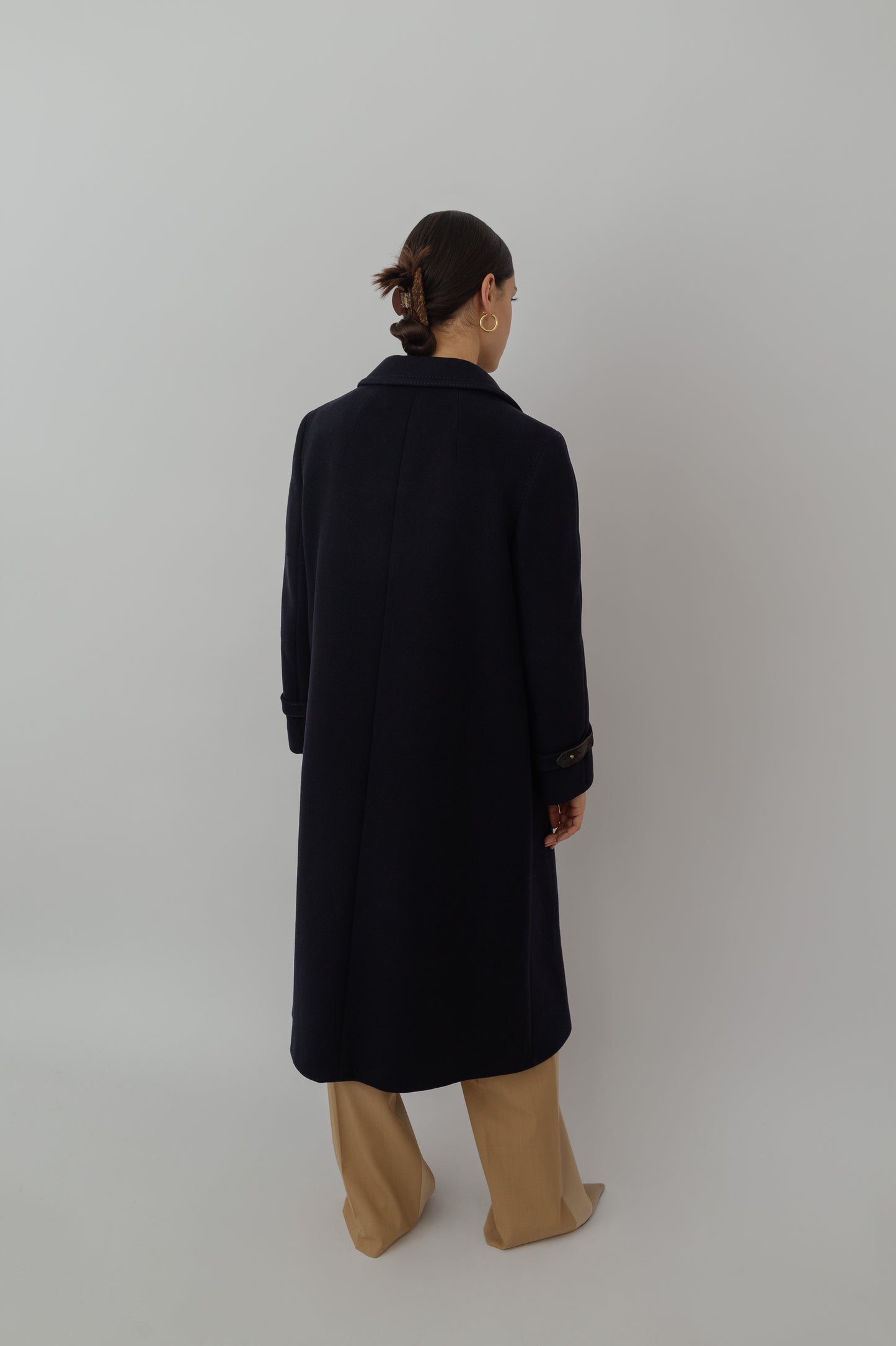 Deep blue wool coat