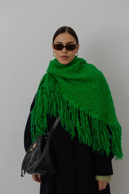 Bright green shawl