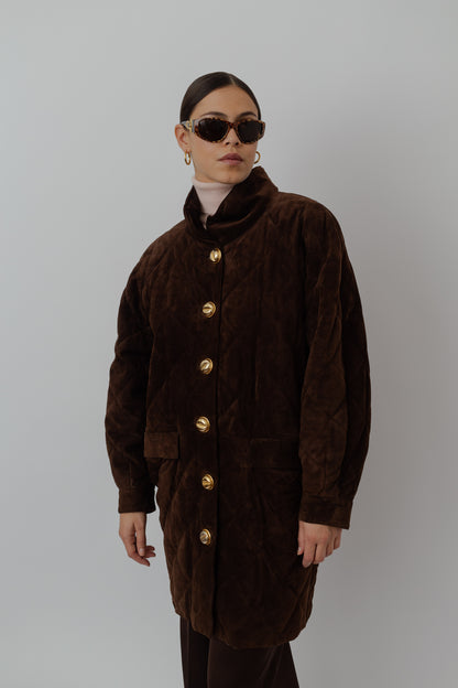 Vintage quilted suede Jacket