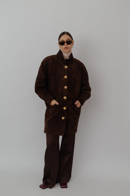 Vintage quilted suede Jacket