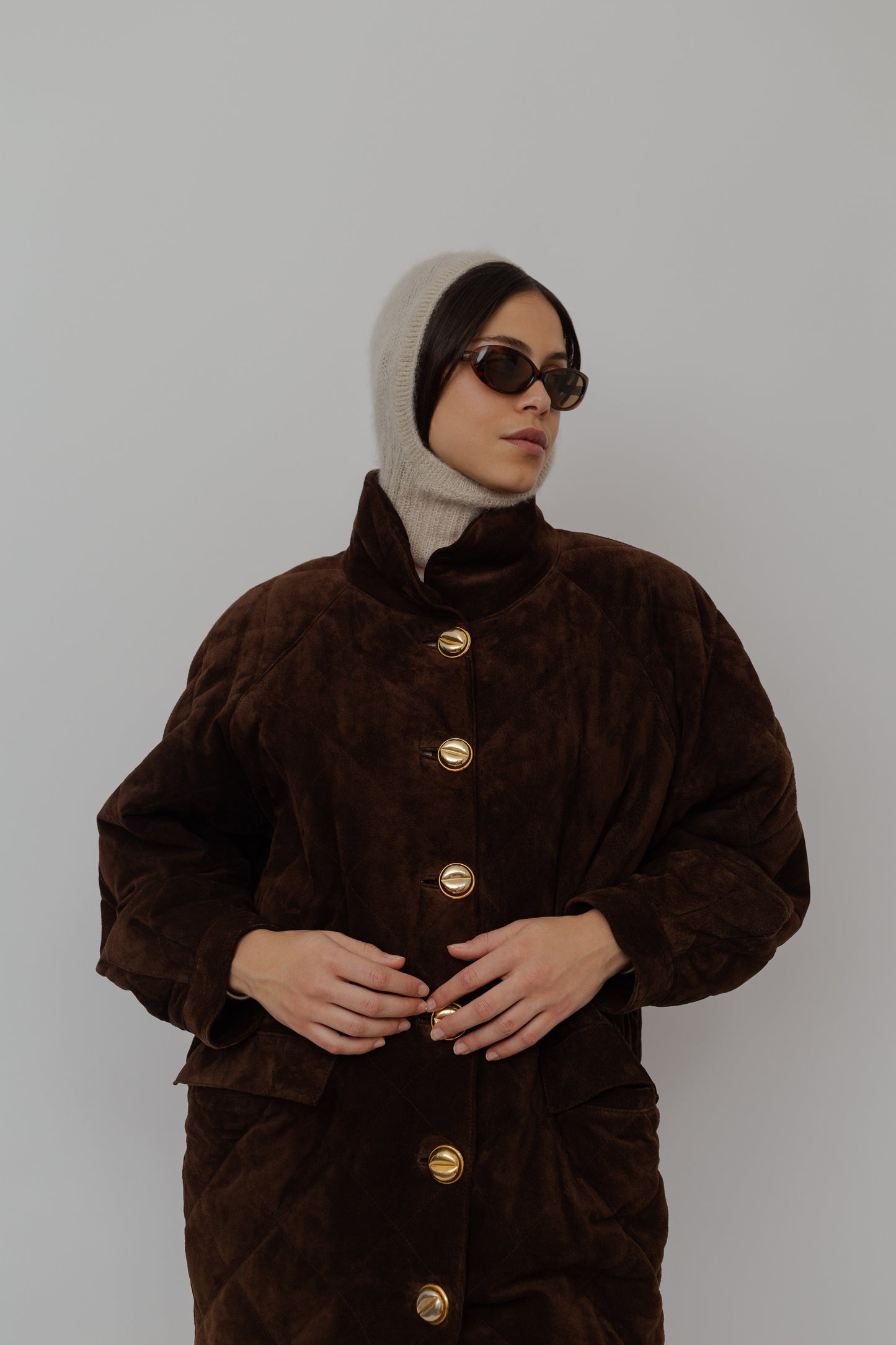 Vintage quilted suede Jacket