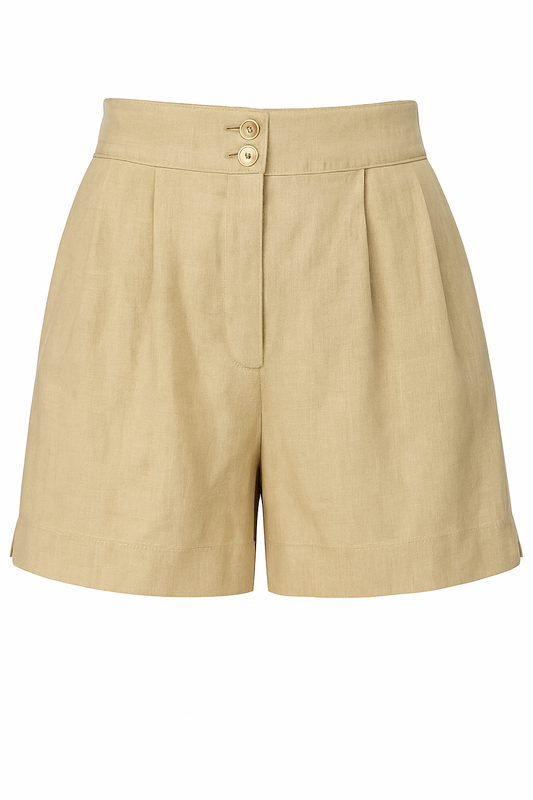 Linen bermuda shorts