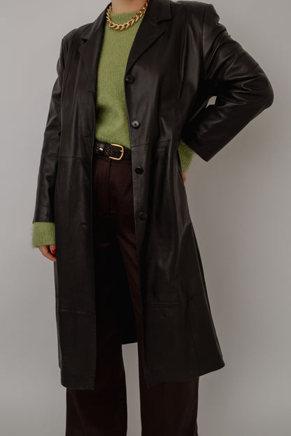 Soft leather coat