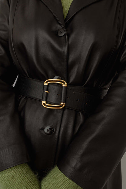 Leather belt