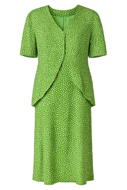 Green polka dot dress