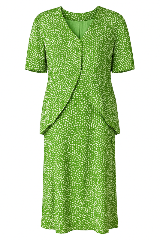 Green polka dot dress