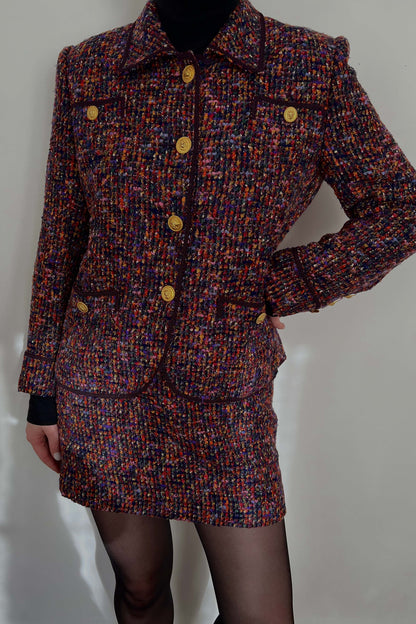 Tweed Mini-skirt Set