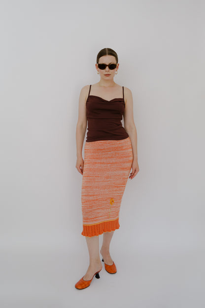Knitted beach skirt
