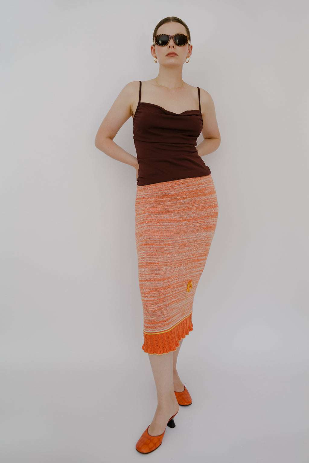 Knitted beach skirt