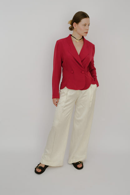 Red wine coloured vintage blouse