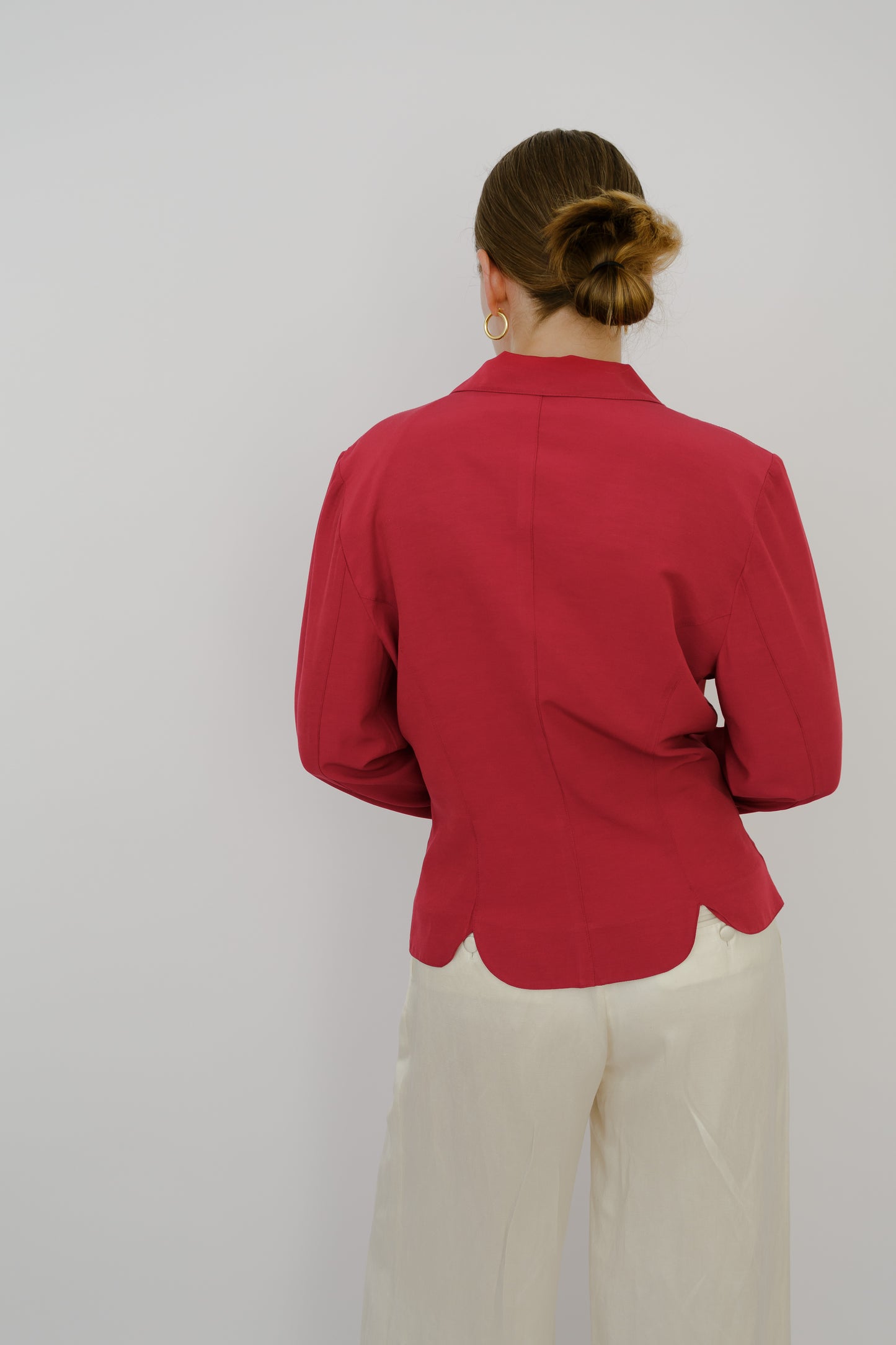 Red wine coloured vintage blouse