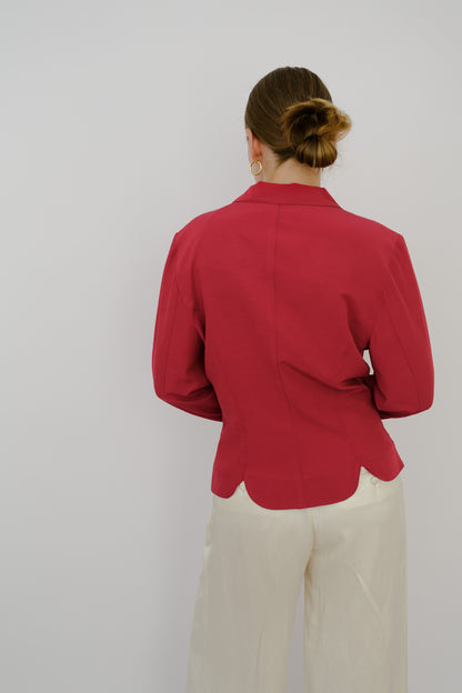 Red wine coloured vintage blouse