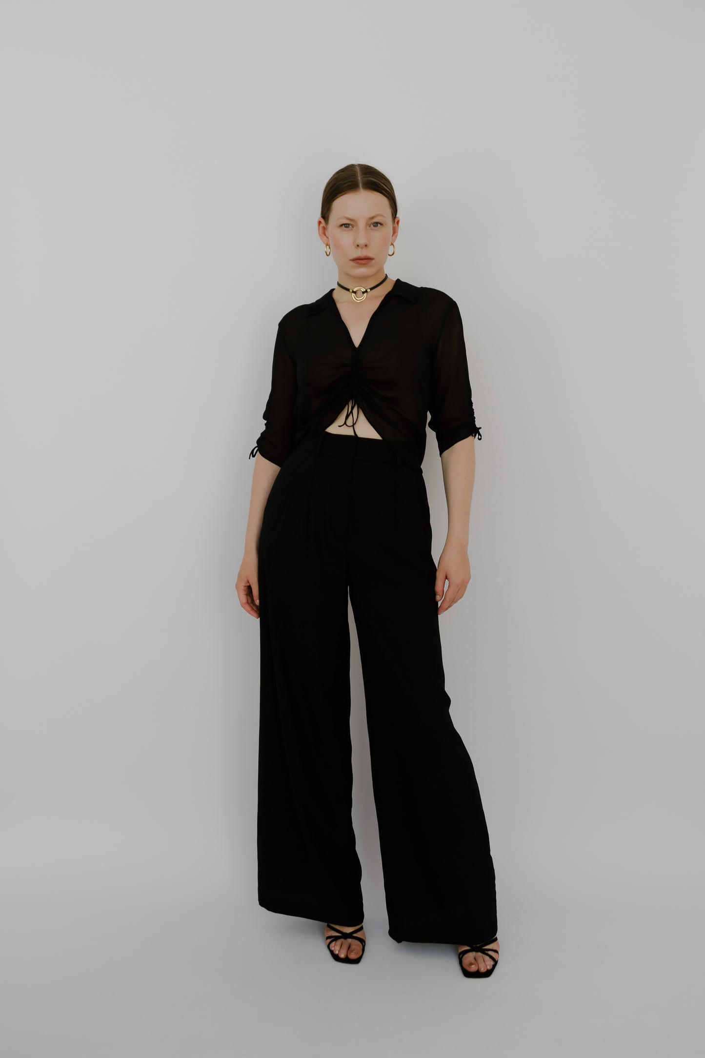 Transparent cropped top