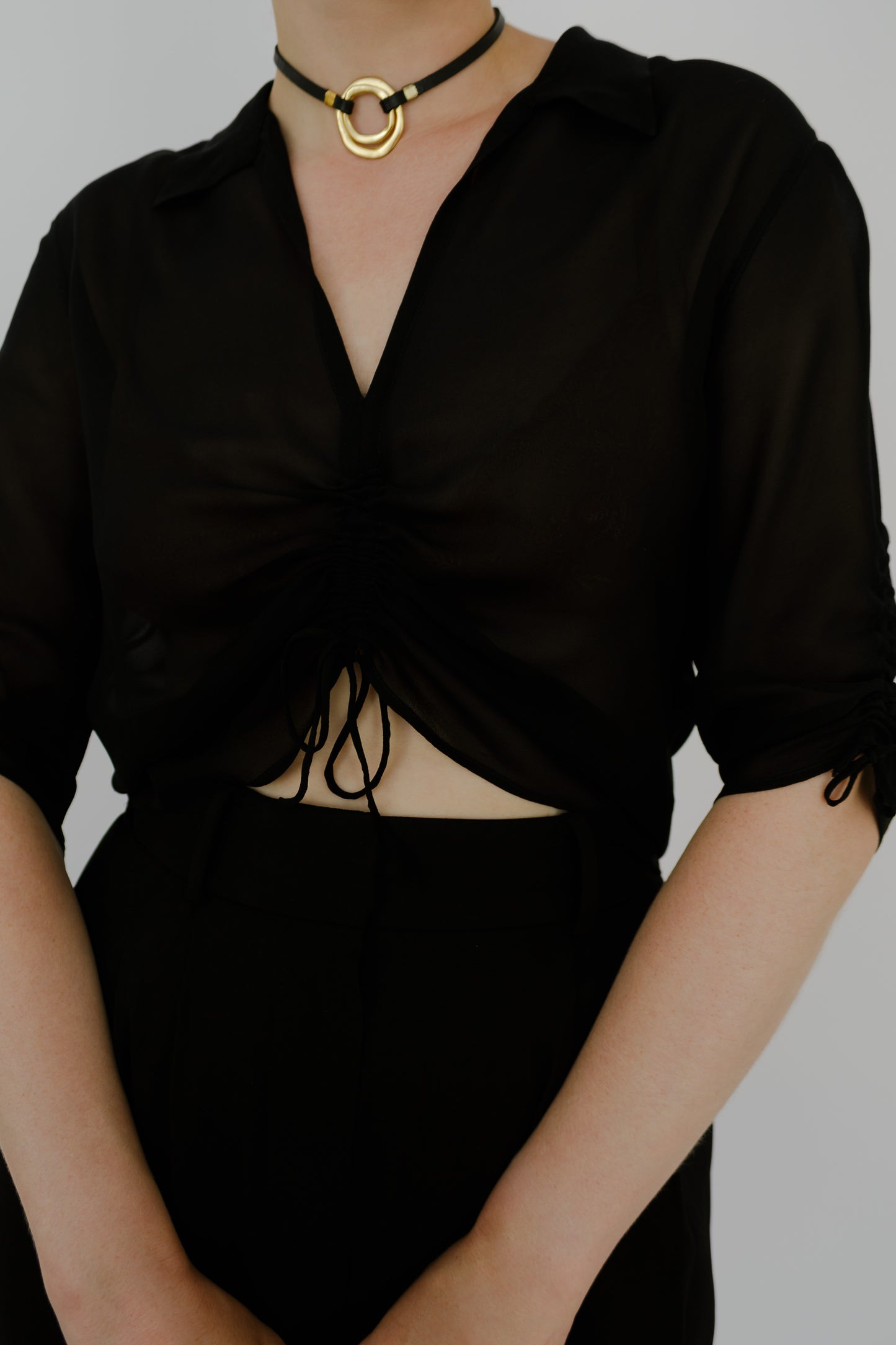 Transparent cropped top