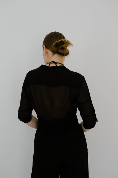 Transparent cropped top