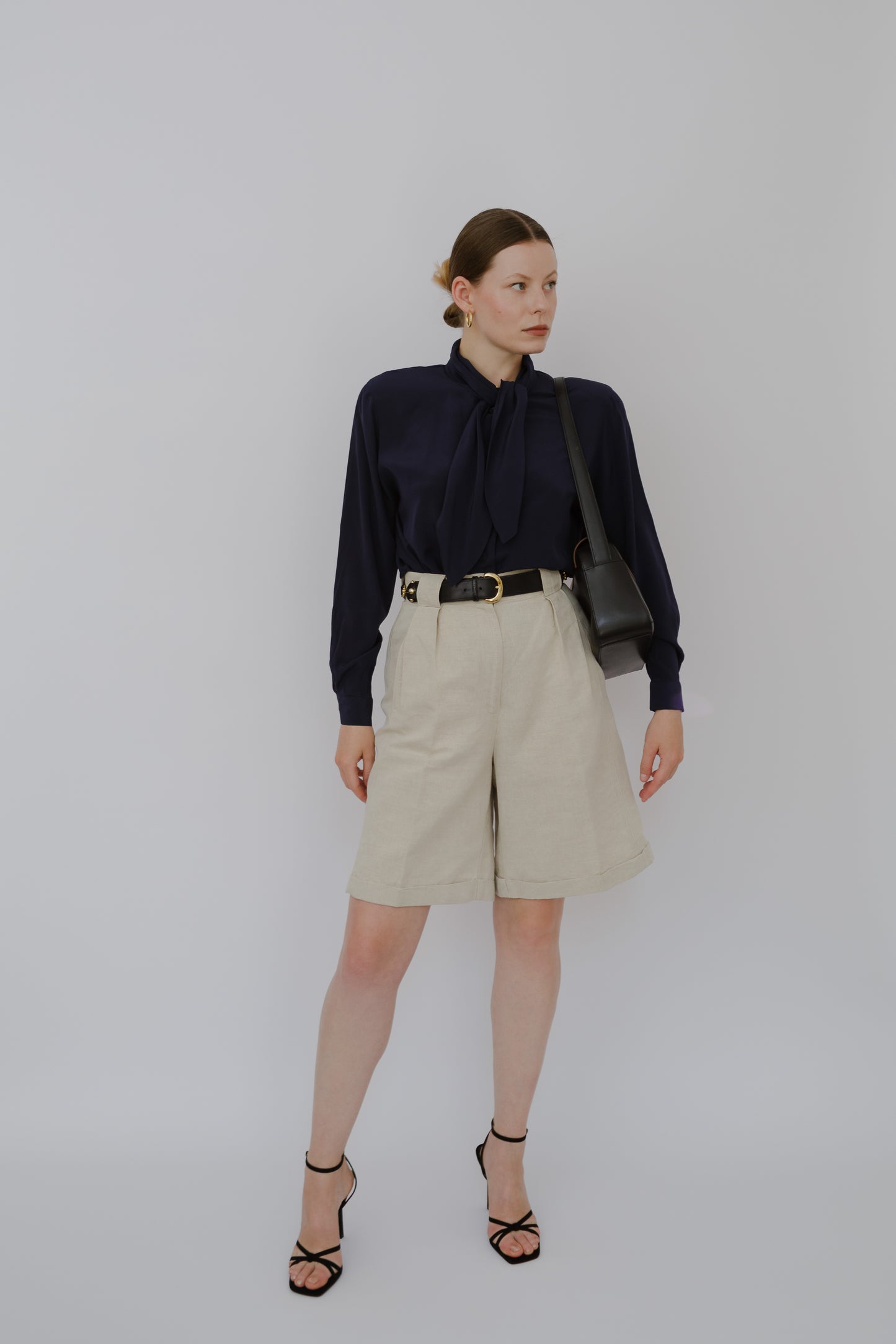 Silk shirt with ribbon