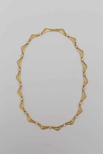 Sparkling retro necklace