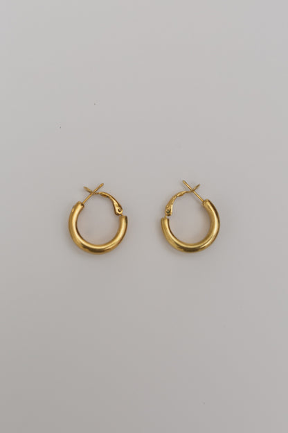 Retro hoops with blue stones