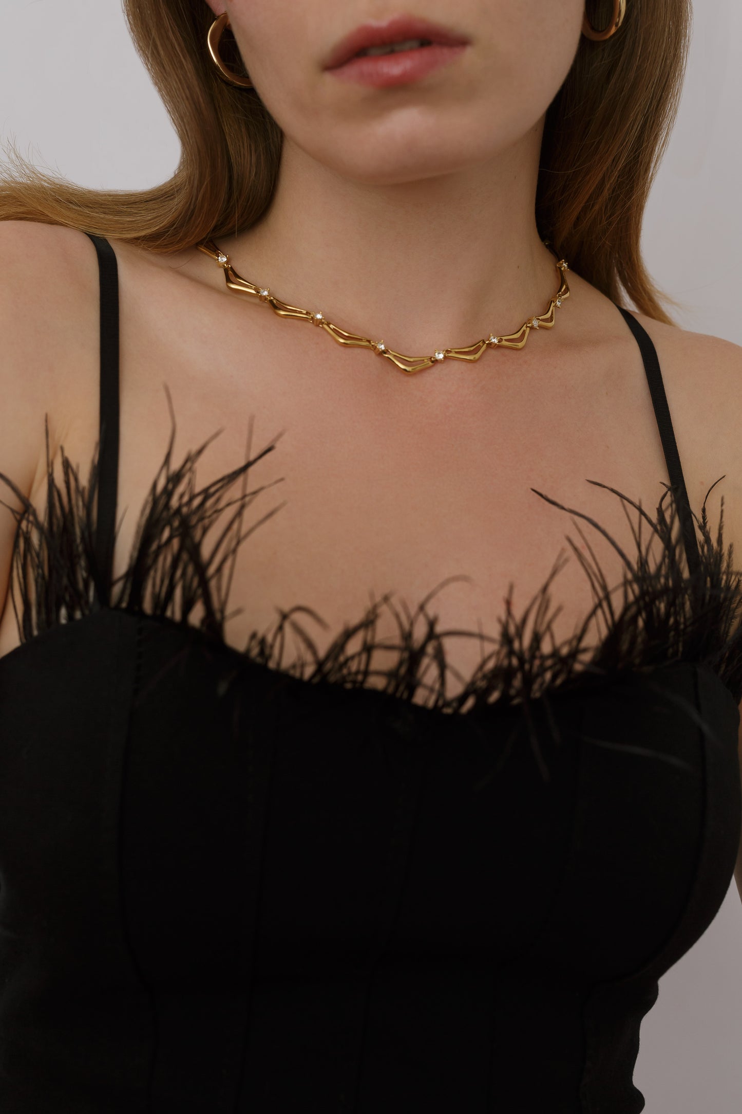 Sparkling retro necklace