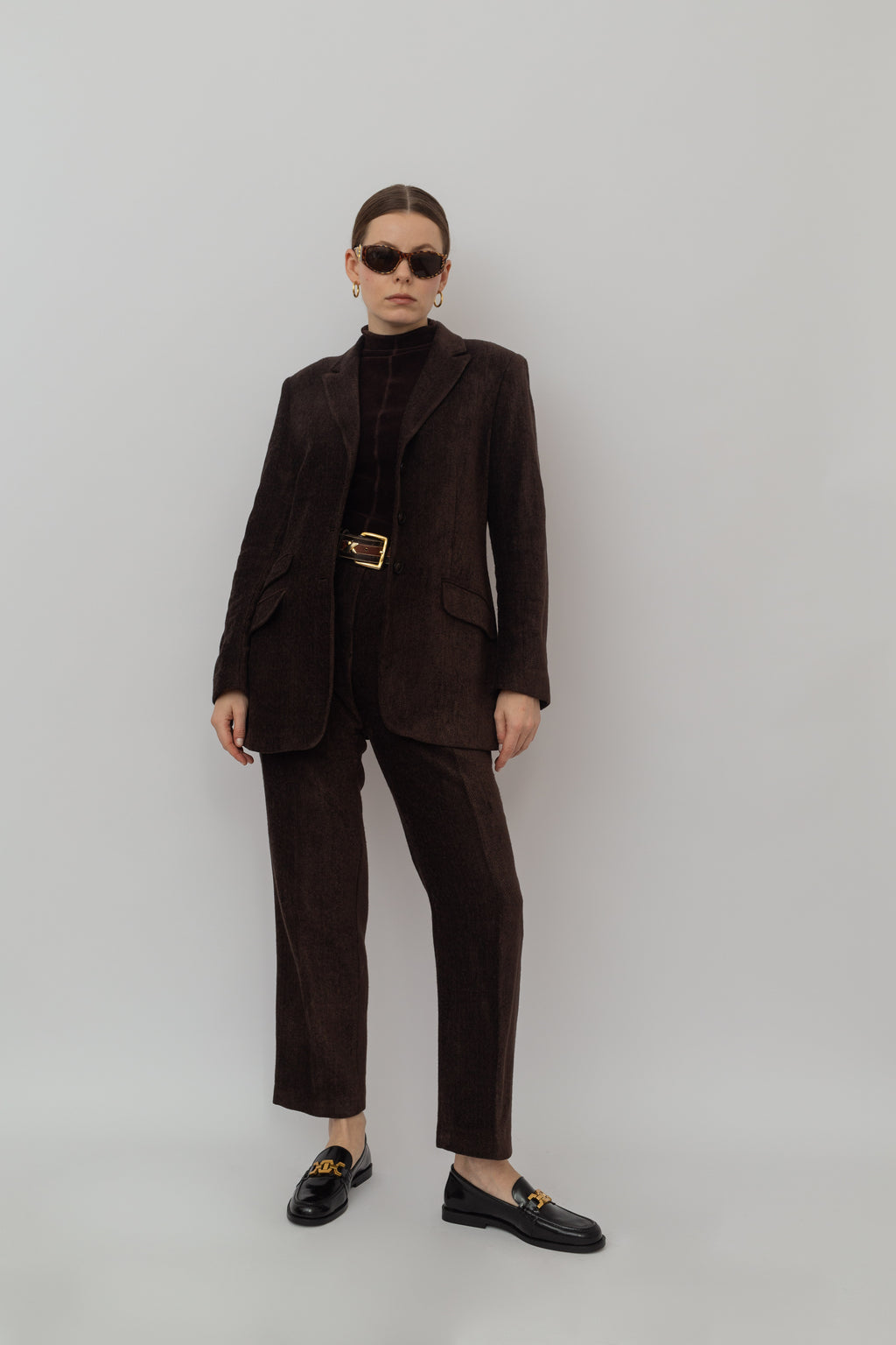Madeleine velvet herringbone suit