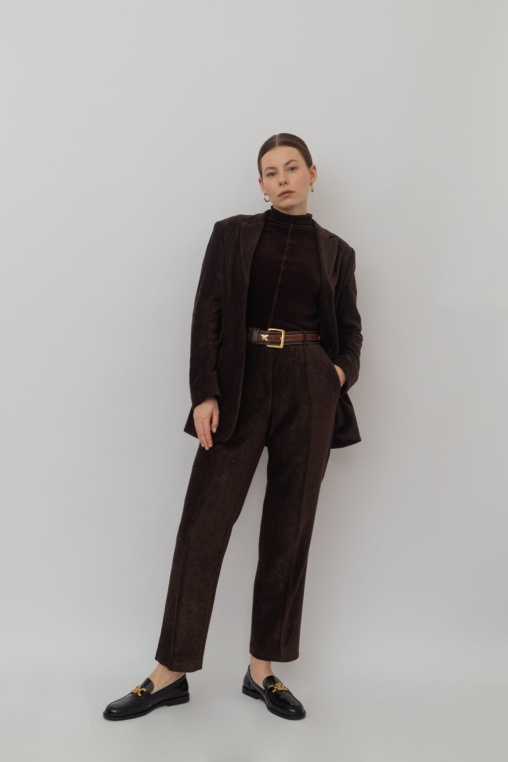 Madeleine velvet herringbone suit