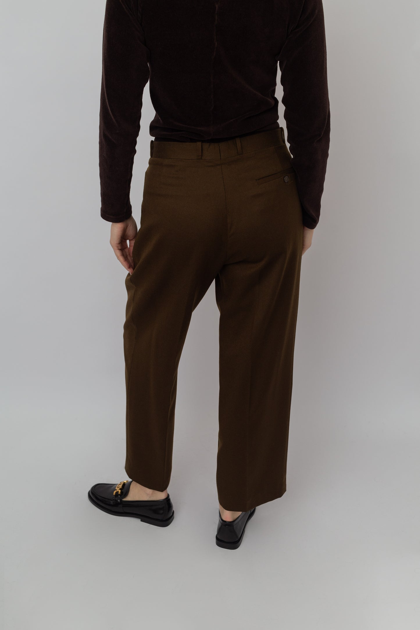 Khaki classic trousers