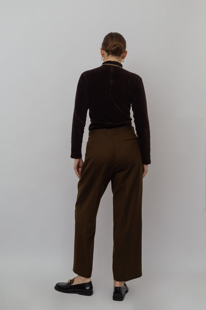 Khaki classic trousers