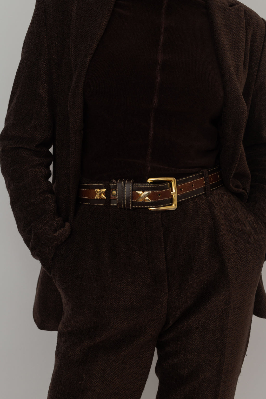 Madeleine velvet herringbone suit