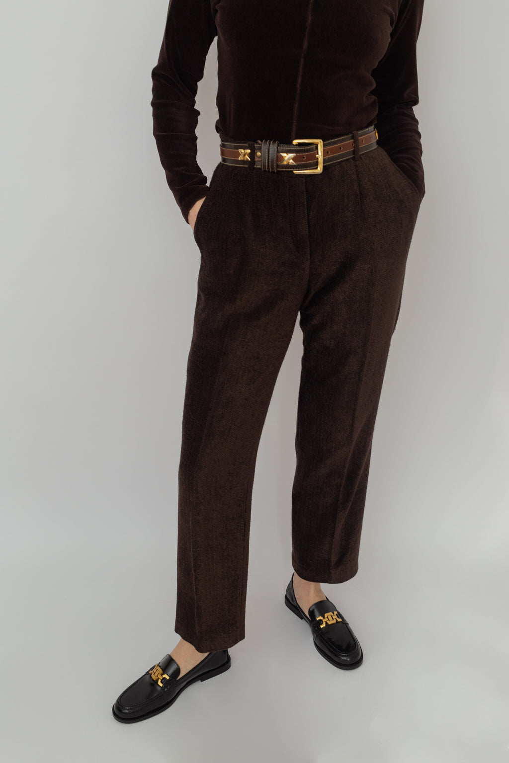Madeleine velvet herringbone suit