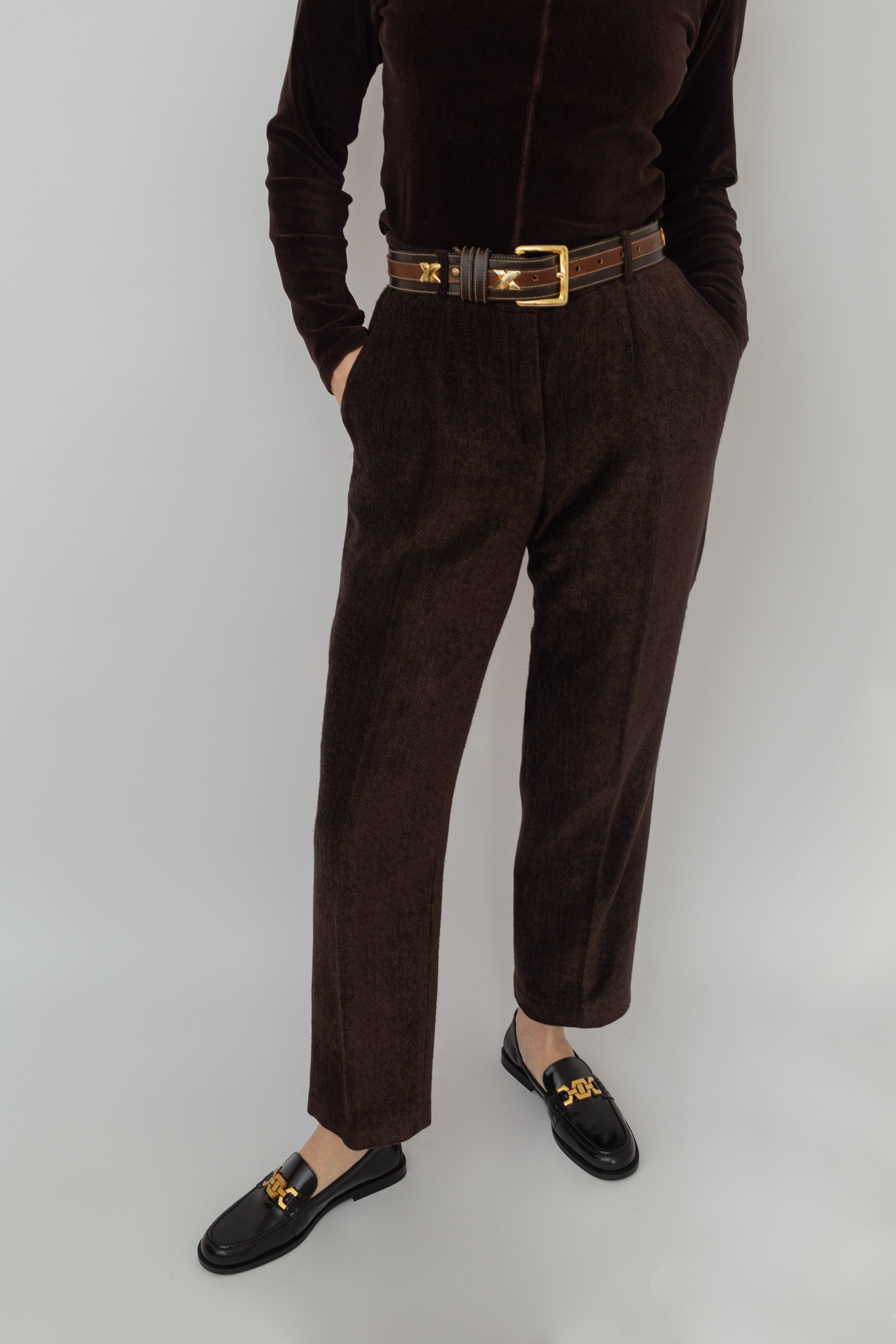 Madeleine velvet herringbone suit