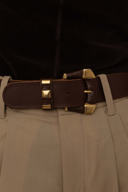 Retro leather belt