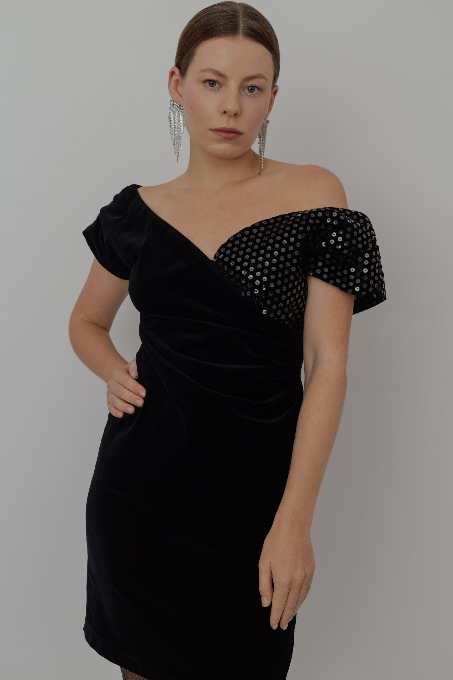 Velvet mini dress