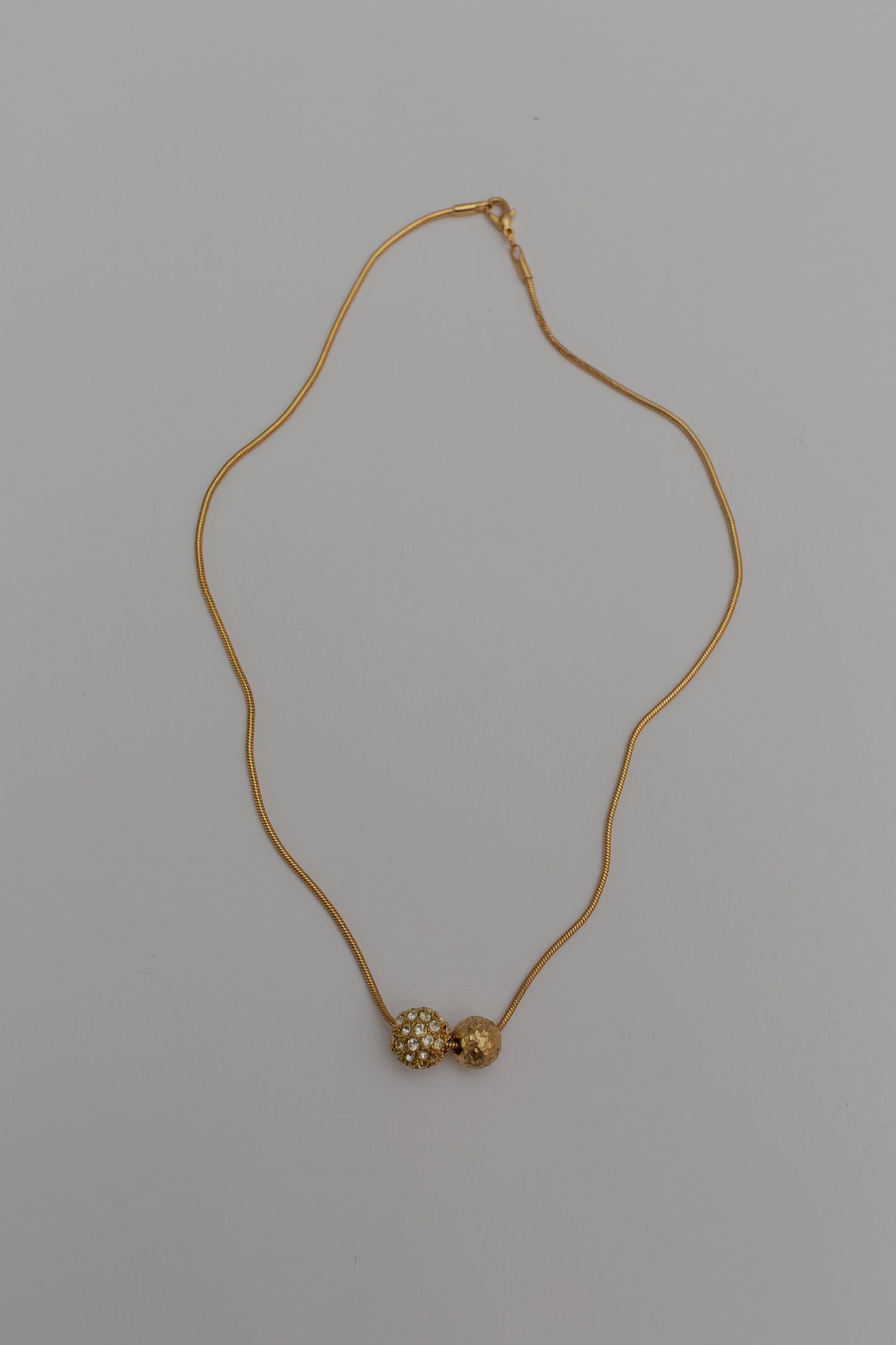 Necklace with double pendant