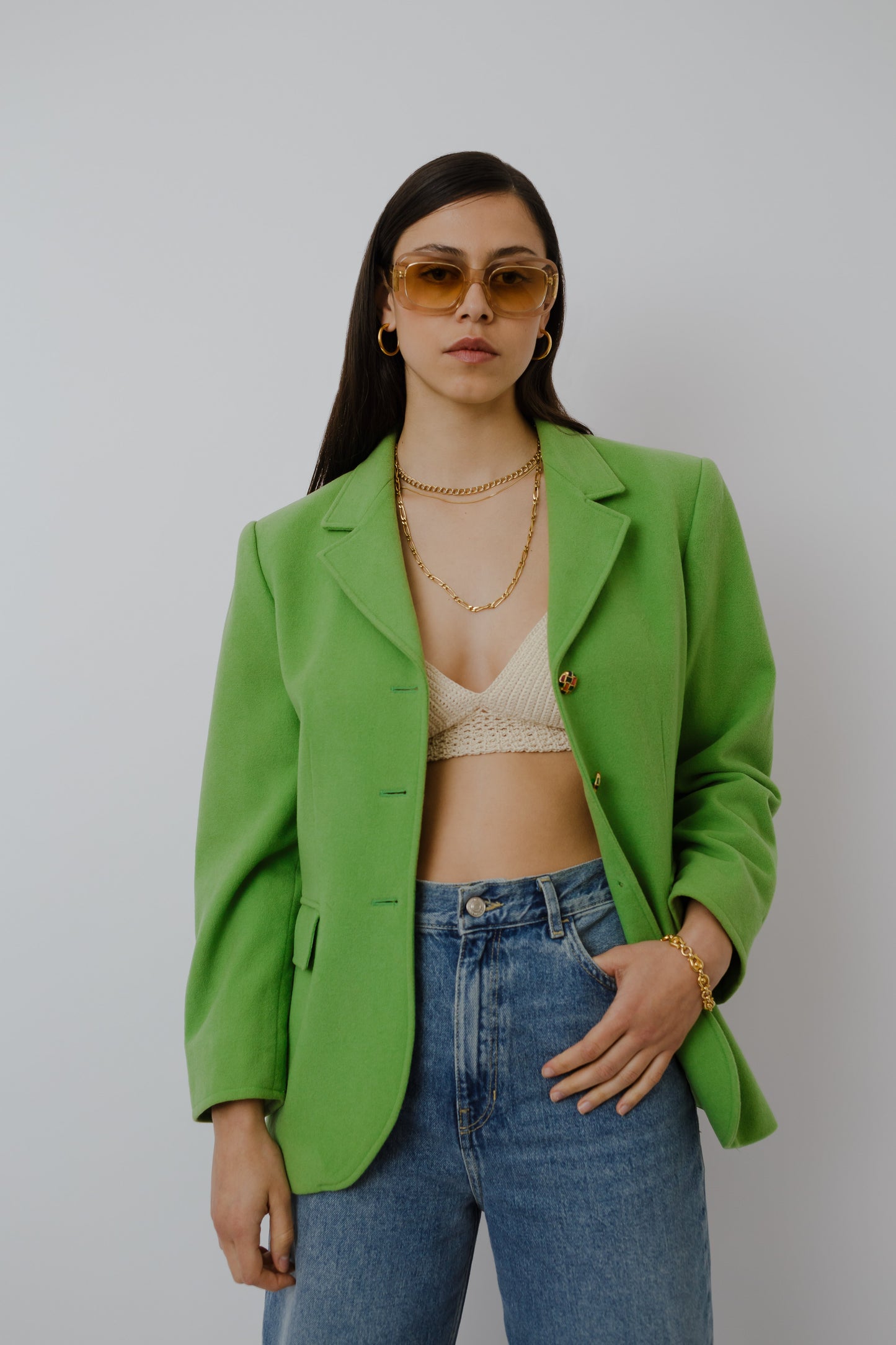Green vintage blazer