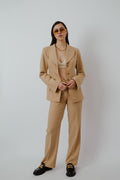 Fitted beige suit