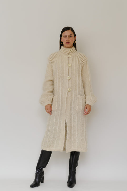 Luxury mohair wool coat
