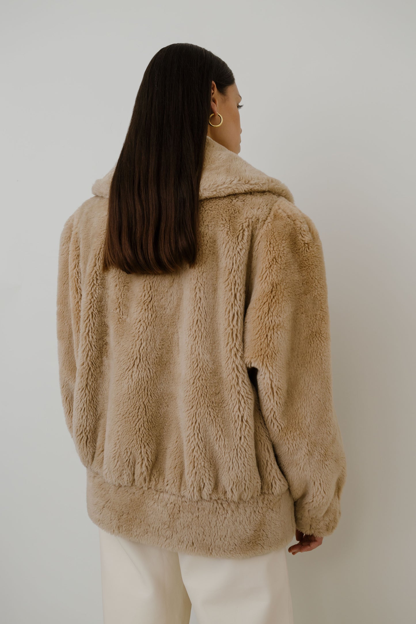 Faux fur fluffy jacket