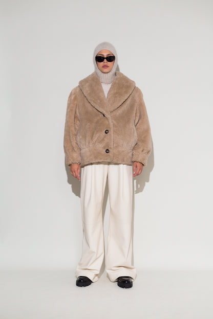 Faux fur fluffy jacket