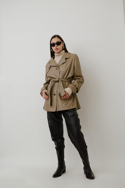 Leather trench