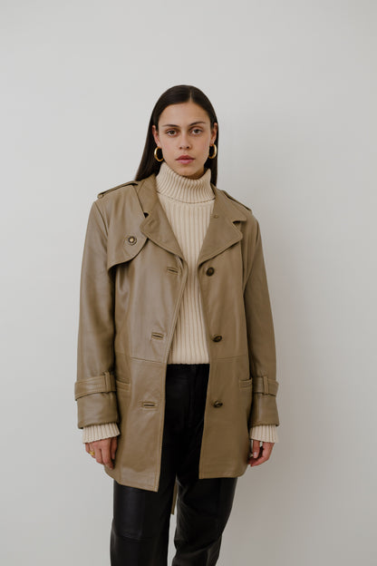 Leather trench