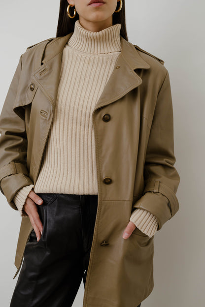 Leather trench