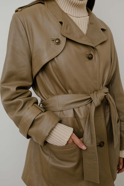 Leather trench