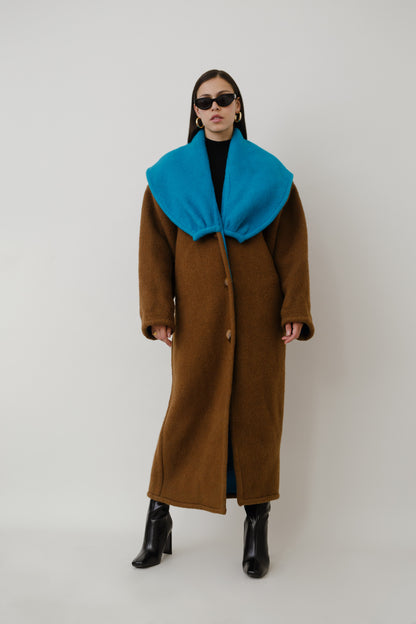 Reversible wool coat